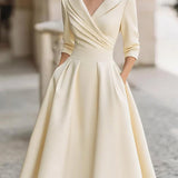 Margarida Lisboa™ - Vestido Midi Elegante com Estilo Vintage