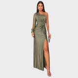 Margarida Lisboa™ - Vestido de Seda Elegante com Racha