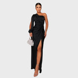 Margarida Lisboa™ - Vestido de Seda Elegante com Racha