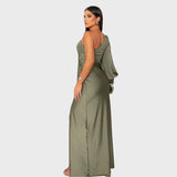 Margarida Lisboa™ - Vestido de Seda Elegante com Racha