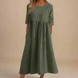 Margarida Lisboa™ - Vestido De Algodão Lisonjeiro