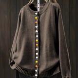 Margarida Lisboa™ - Casaco Casual com Botões Decorativos