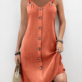 Margarida Lisboa™ - Vestido sem mangas com corte em A