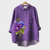 Flora - Camisa de linho de algodão