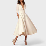 Helena - Vestido elegante com decote em V