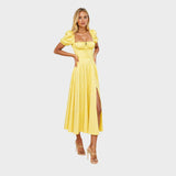 Helena - Vestido Verão com Decote Quadrado