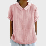 Manuela - Top em algodão e linho