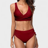Helena - Biquíni Cintura Alta com Top Cruzado