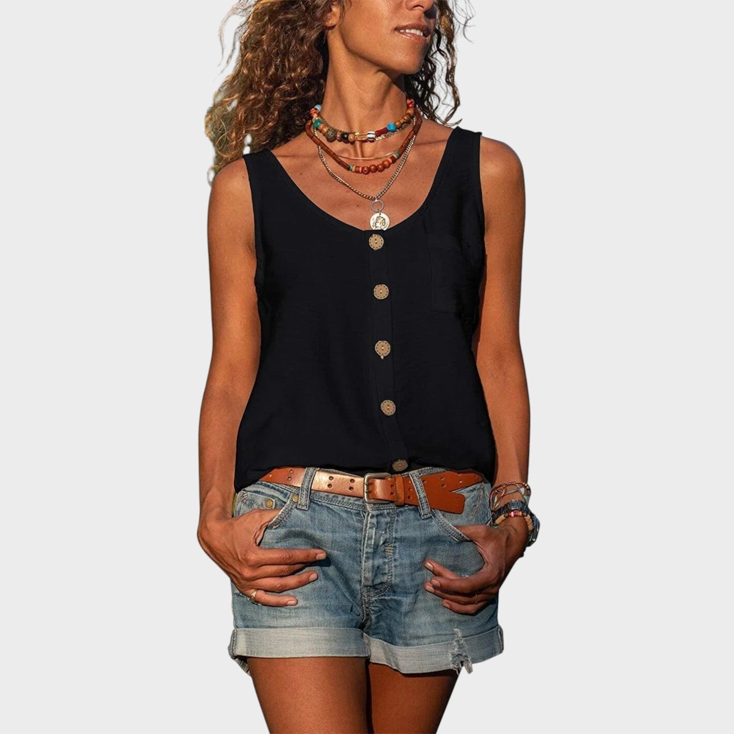 Alexandra - Blusa sem Mangas