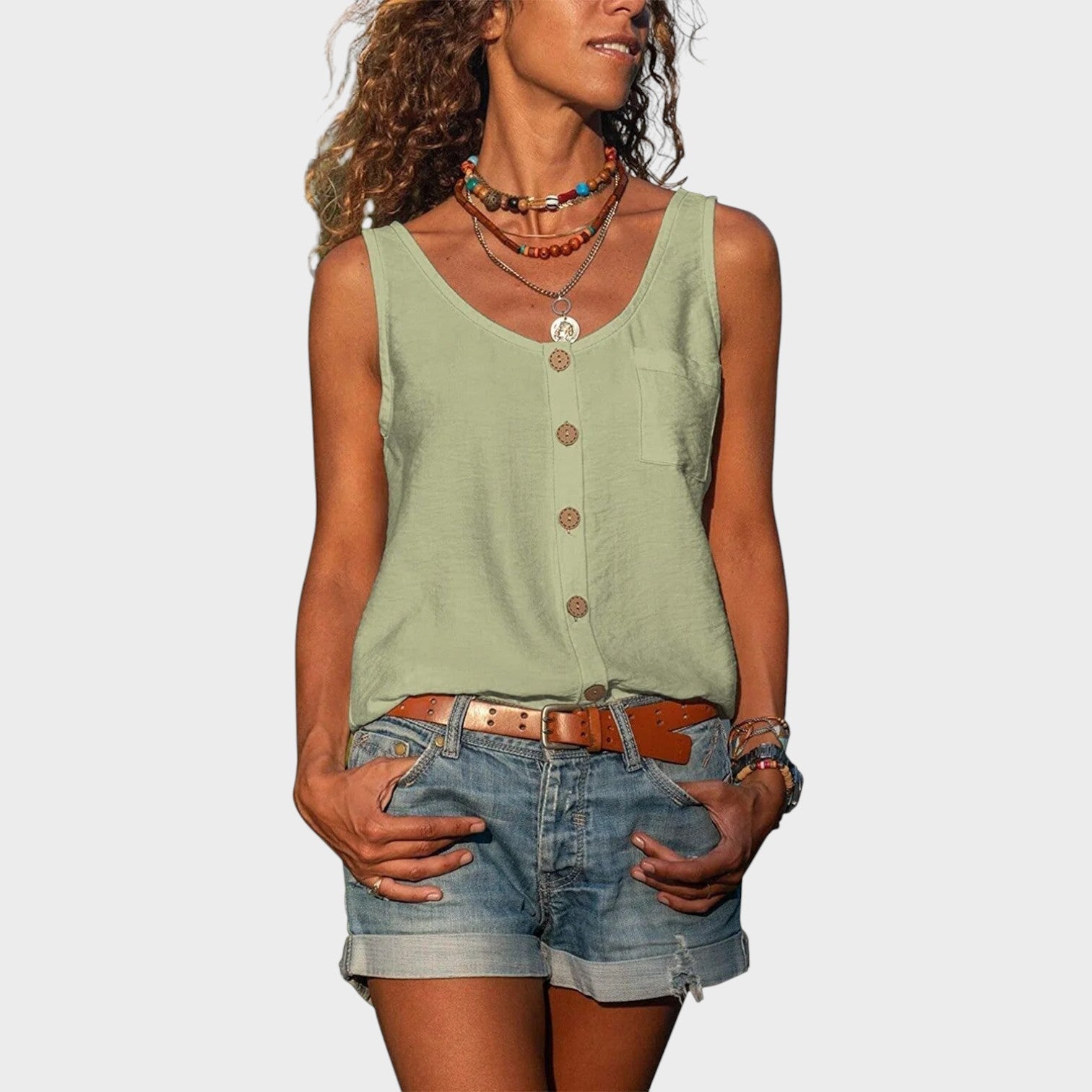 Alexandra - Blusa sem Mangas