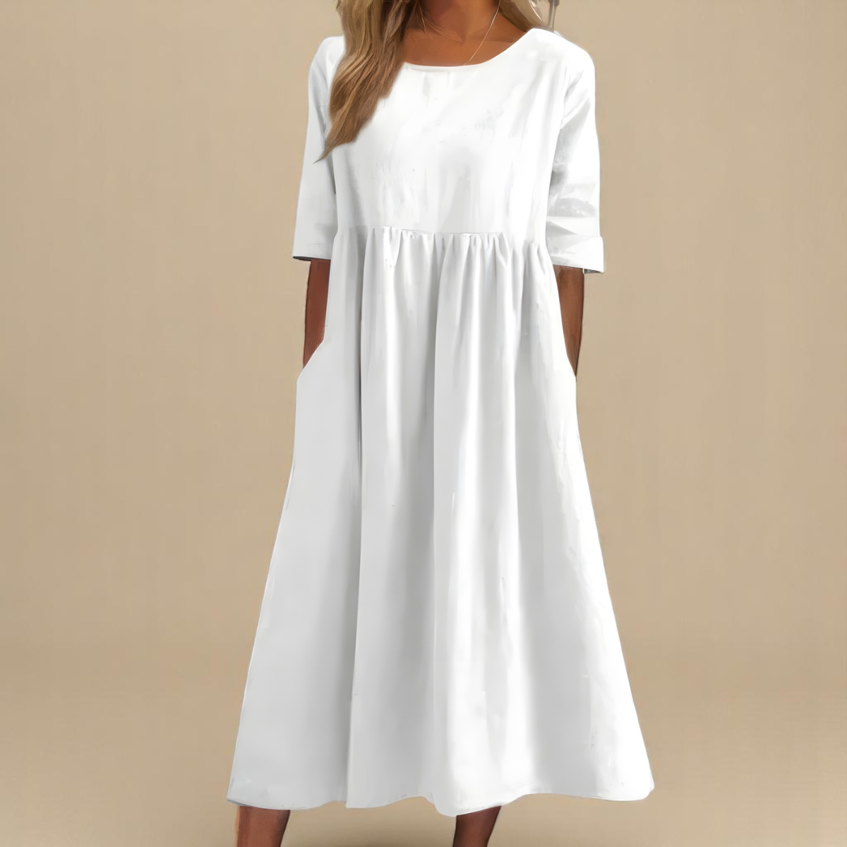 Margarida Lisboa™ - Vestido De Algodão Lisonjeiro