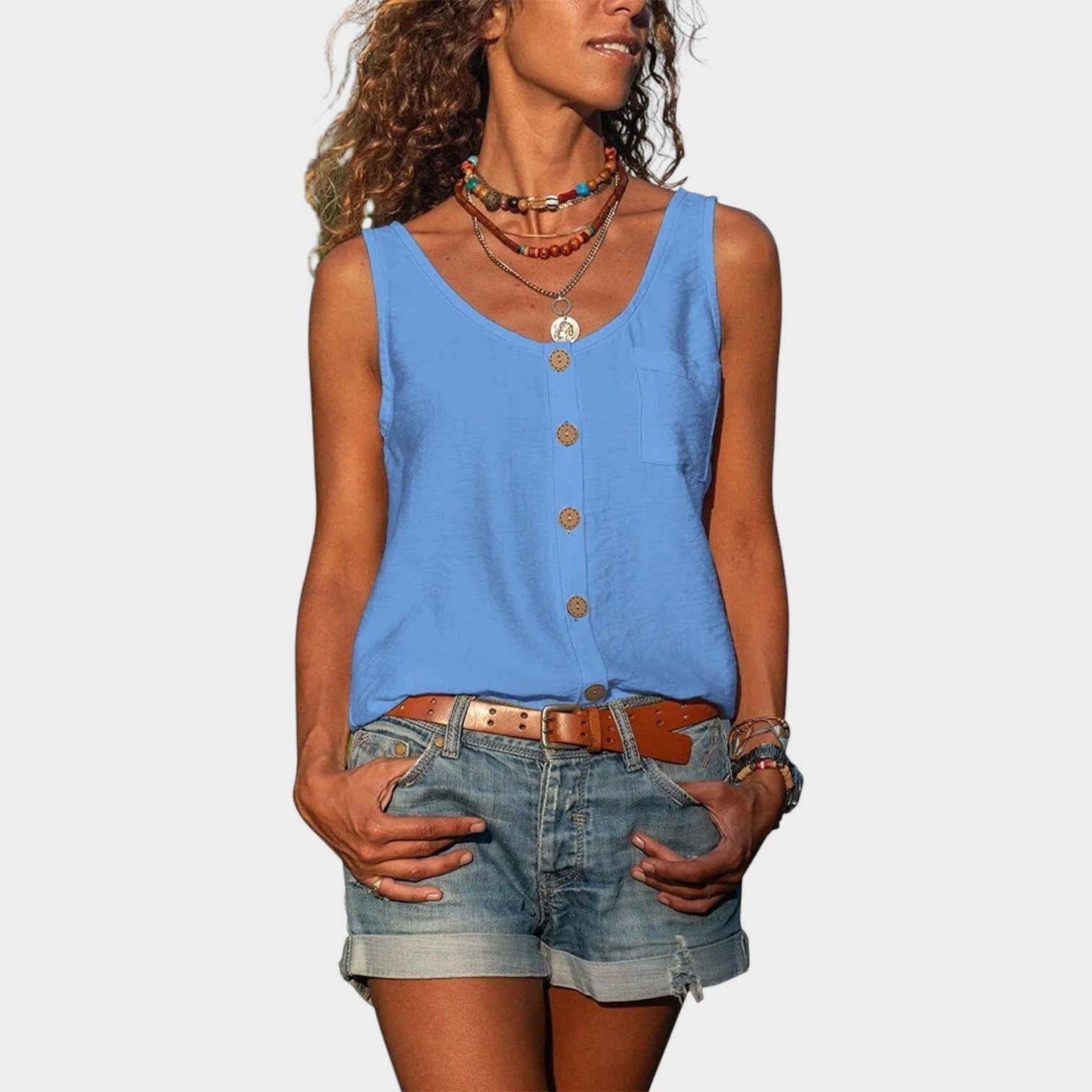 Alexandra - Blusa sem Mangas