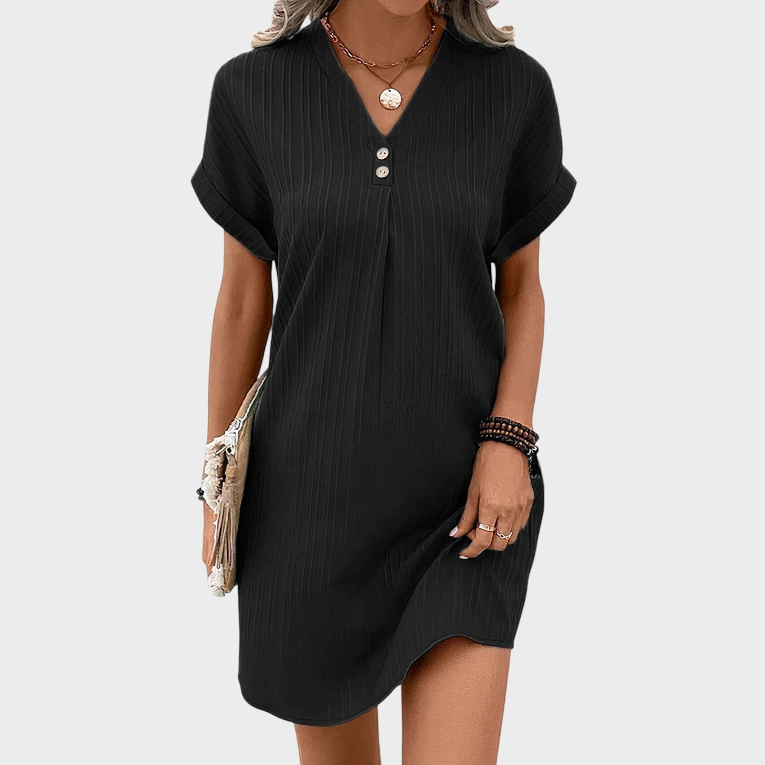 Luna - Vestido com Decote em V