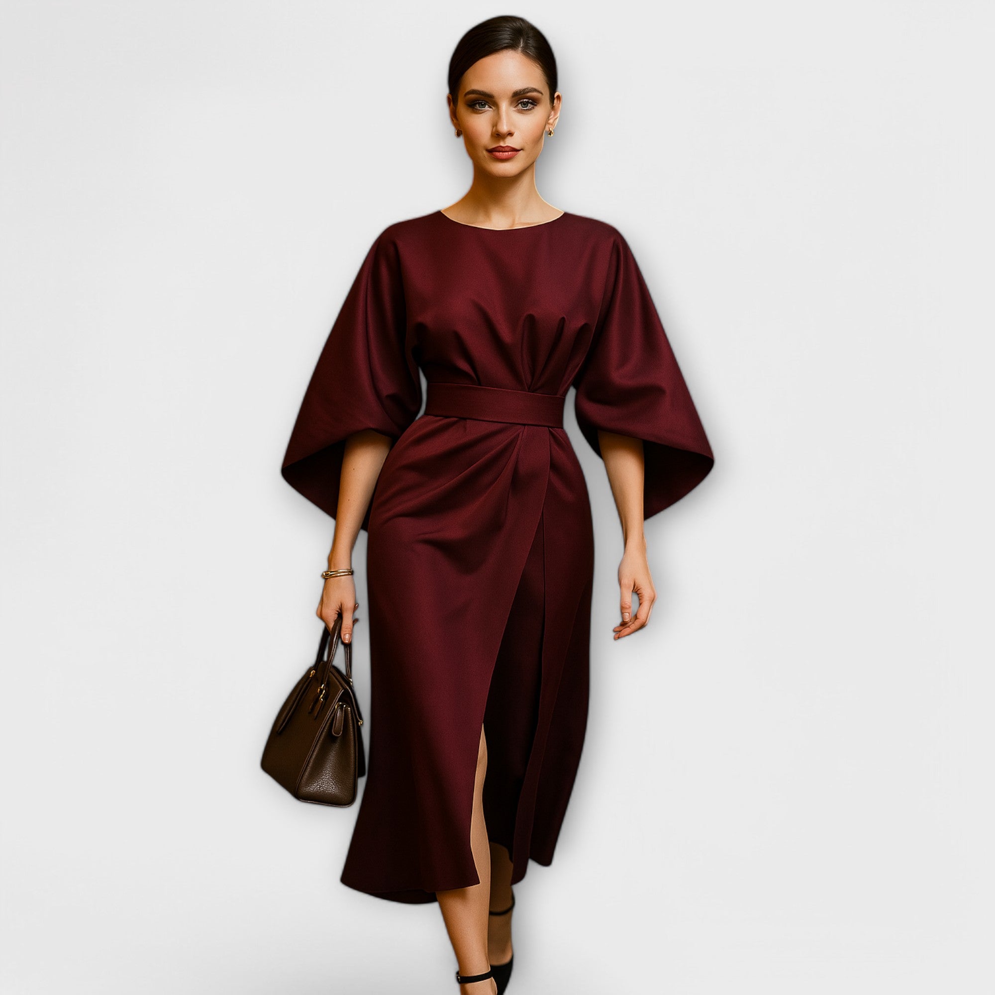 Margarida Lisboa™ - Vestido elegante com mangas
