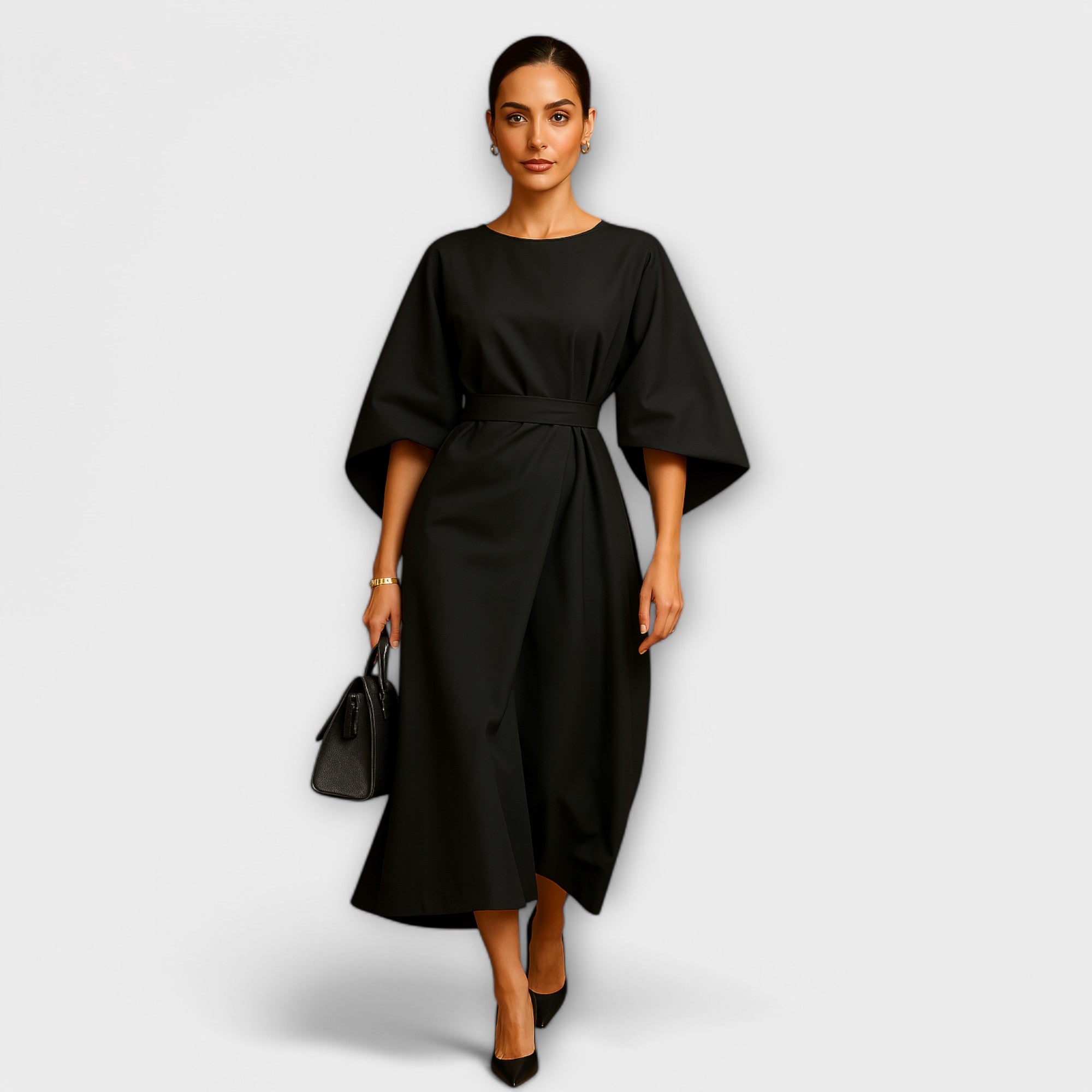 Margarida Lisboa™ - Vestido elegante com mangas