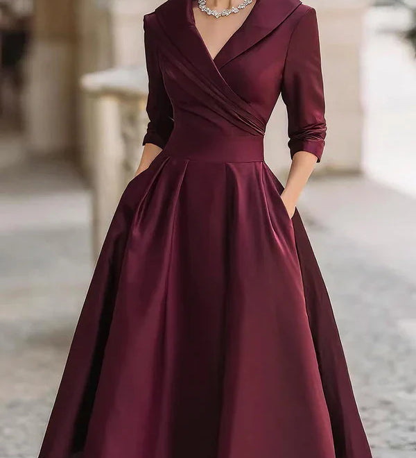 Margarida Lisboa™ - Vestido Midi Elegante com Estilo Vintage