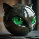 Gato Negro - Escultura De Gato Místico
