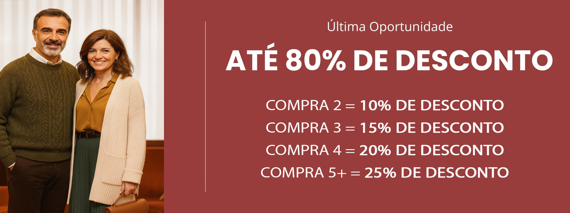 Até 80% de desconto - Última Oportunidade