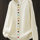 Margarida Lisboa™ - Casaco Casual com Botões Decorativos