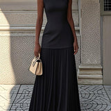 Margarida Lisboa™ - Vestido Maxi sem Mangas com Pregas