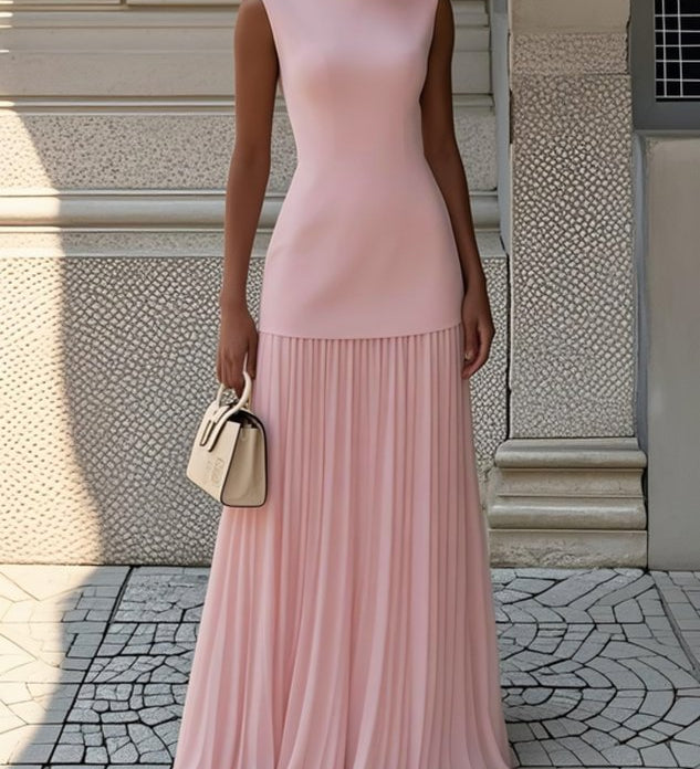 Margarida Lisboa™ - Vestido Maxi sem Mangas com Pregas