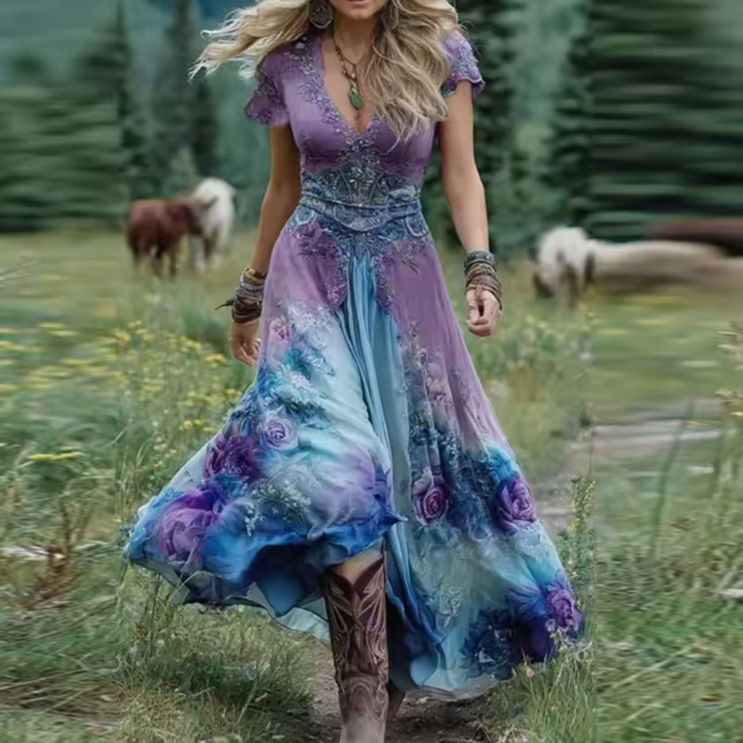 Margarida Lisboa™ - Vestido Floral Fluido
