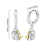 Margarida Lisboa™ - Amor Animal | Elegância e amizade canina – Brincos (fecho redondo)