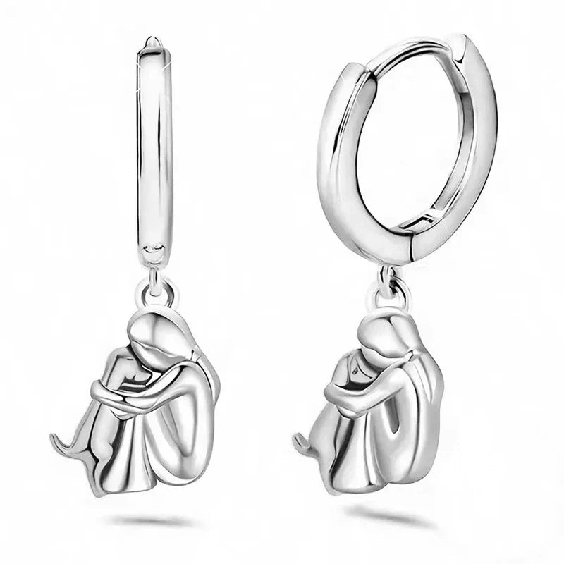 Margarida Lisboa™ - Amor Animal | Elegância e amizade canina – Brincos (fecho redondo)