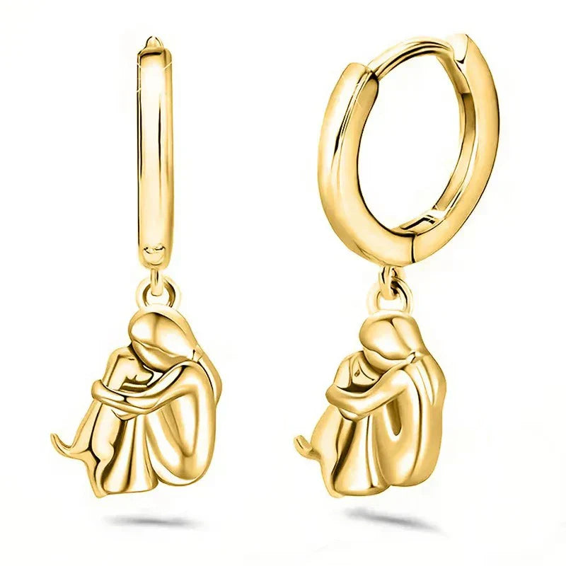 Margarida Lisboa™ - Amor Animal | Elegância e amizade canina – Brincos (fecho redondo)