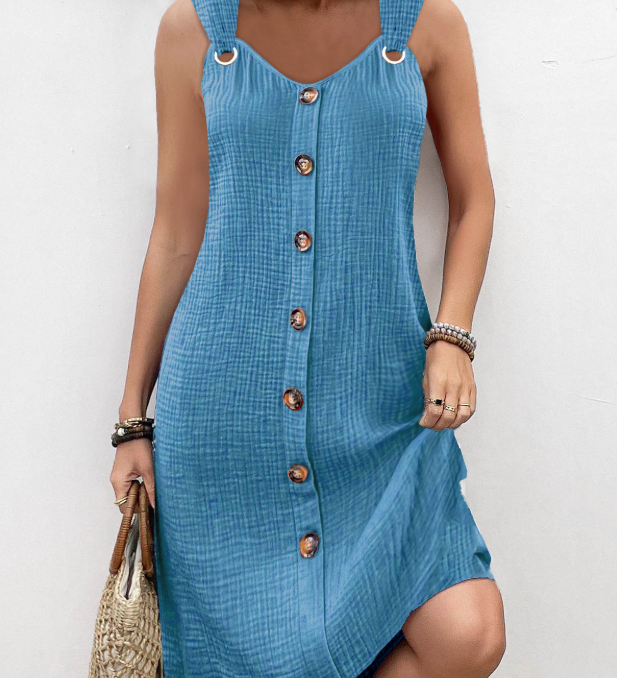 Margarida Lisboa™ - Vestido sem mangas com corte em A