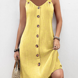 Margarida Lisboa™ - Vestido sem mangas com corte em A