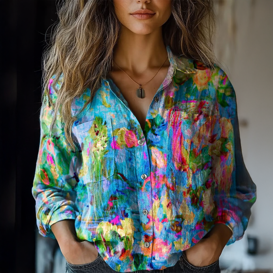 Mia - Blusa de Algodão Vintage