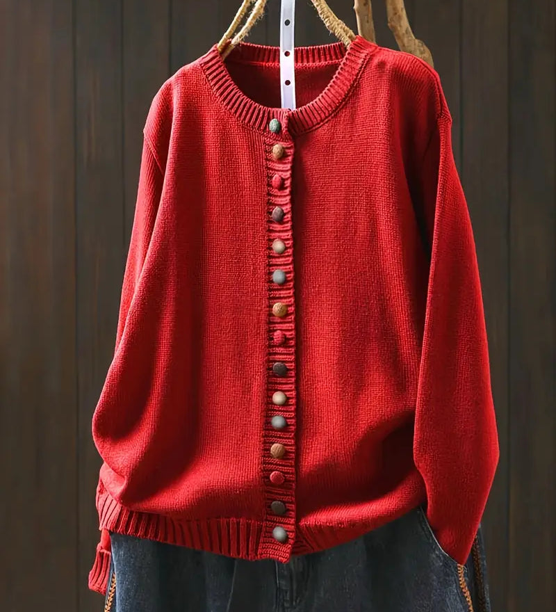 Margarida Lisboa™ - Casaco Casual com Botões Decorativos