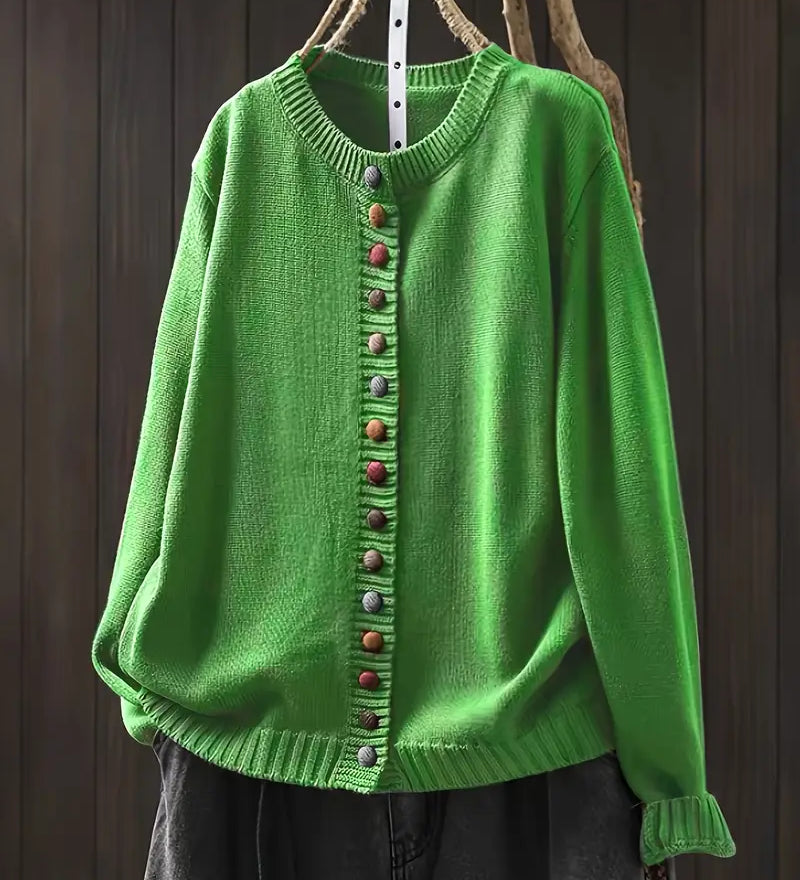 Margarida Lisboa™ - Casaco Casual com Botões Decorativos