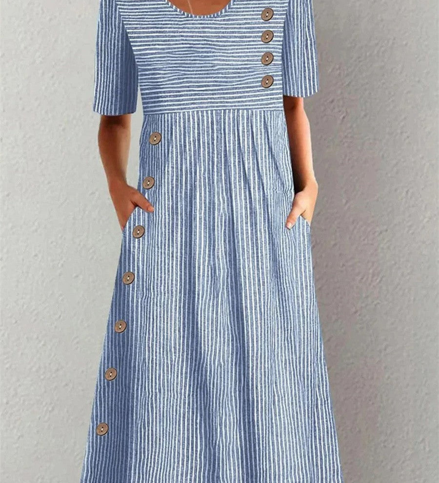 Margarida Lisboa™ - Vestido de verão às riscas
