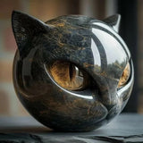 Gato Negro - Escultura De Gato Místico
