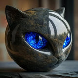 Gato Negro - Escultura De Gato Místico