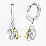 Margarida Lisboa™ - Amor Animal | Elegância e amizade canina – Brincos (fecho redondo)